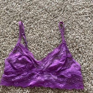 Unlined cute purple bralette